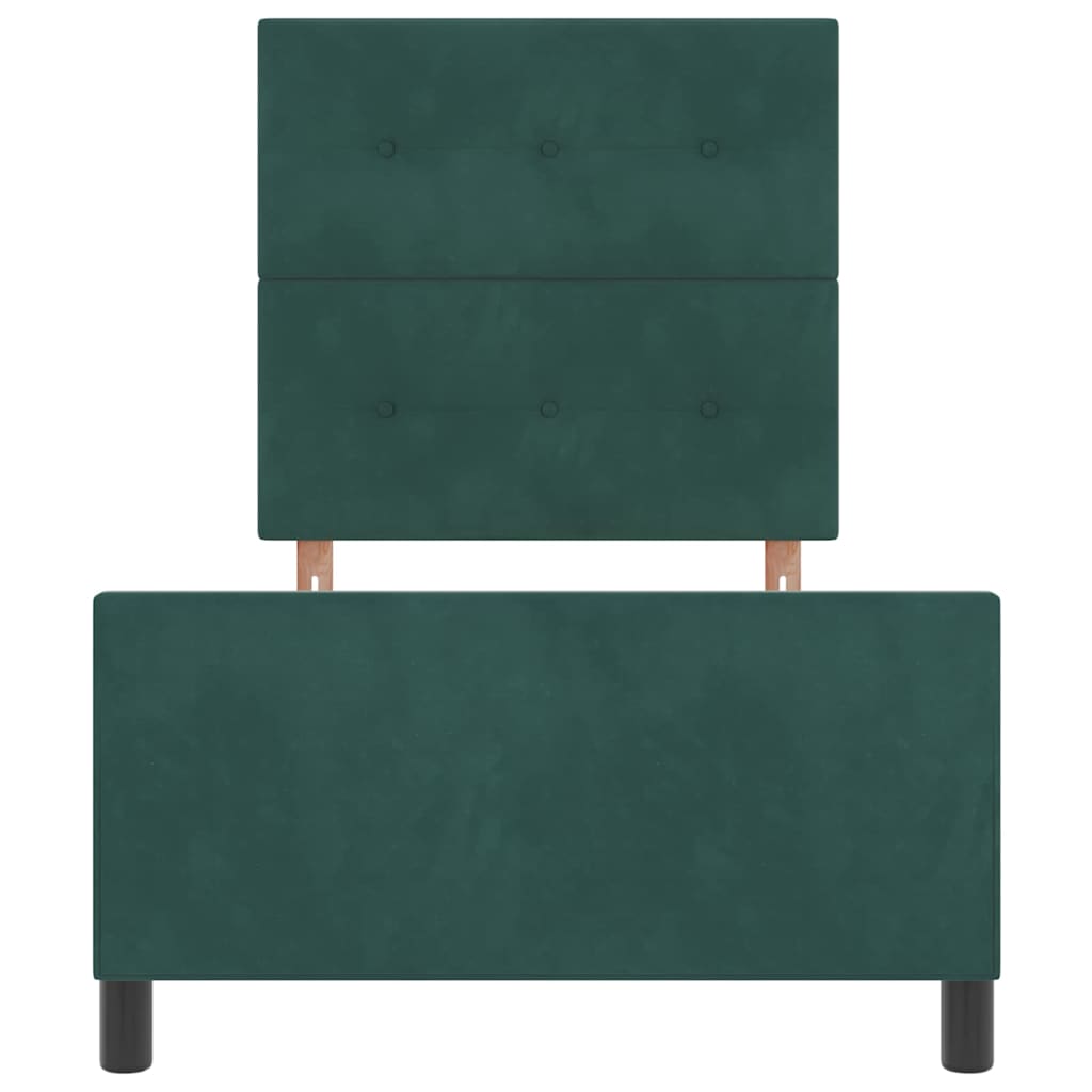 Postel s boxspringem s čelo Tmavě zelená 80 x 200 cm samet - obrázek 7