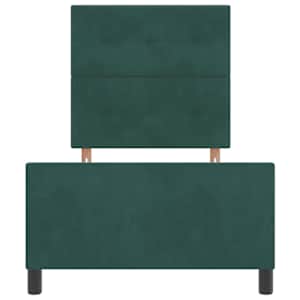 Postel s boxspringem s čelo Tmavě zelená 80 x 200 cm samet - obrázek 7
