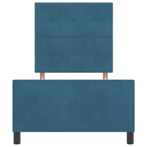 Postel s boxspringem s čelo Tmavě modrá 80 x 200 cm samet - obrázek 7