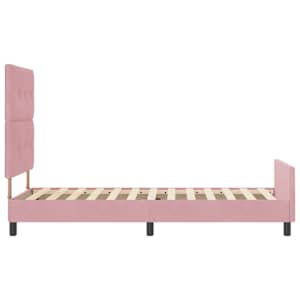 Postel s boxspringem s čelo Růžová 80 x 200 cm samet - obrázek 8