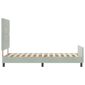 Postel s boxspringem s čelo Světle šedá 90 x 190 cm samet - obrázek 8