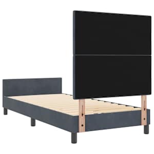Postel s boxspringem s čelo Tmavě šedá 90 x 190 cm samet - obrázek 9