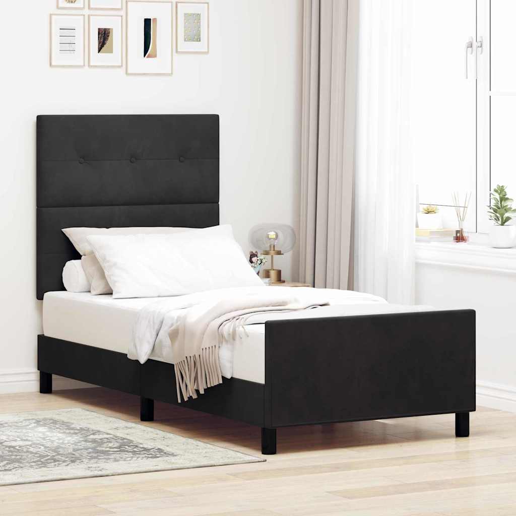 must voodiraam 90x200 cm samet