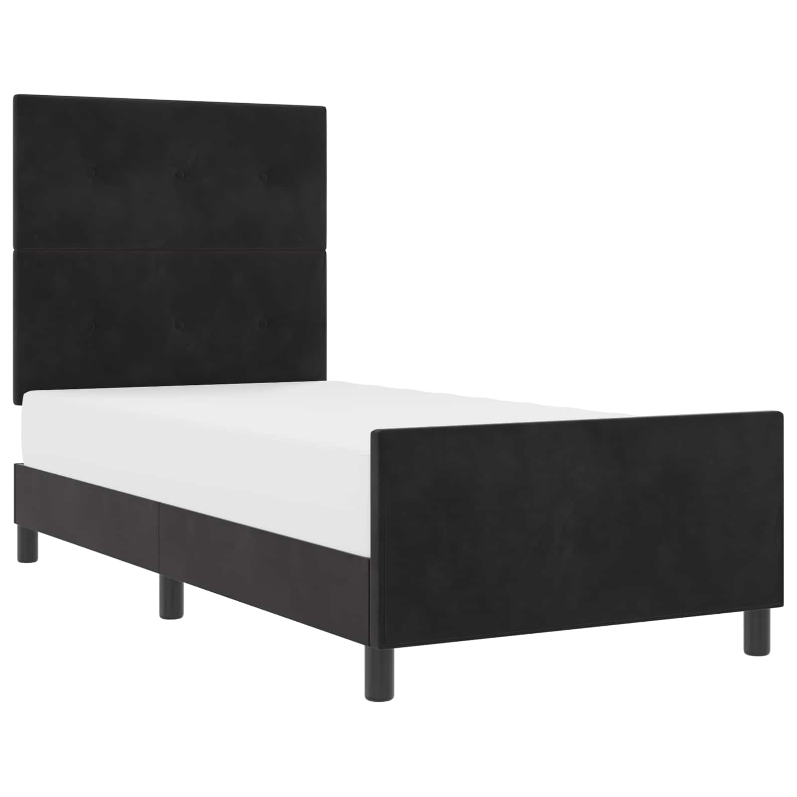 Thumbnail - vidaXL Boxspringbett mit Kopfteil Schwarz 90 x 200 cm Samt