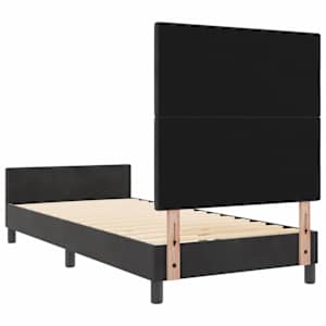 Postel s boxspringem s čelo Černá 90 x 200 cm samet - obrázek 9