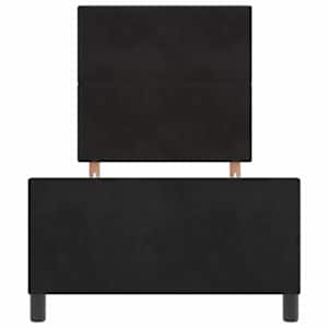Postel s boxspringem s čelo Černá 90 x 200 cm samet - obrázek 7