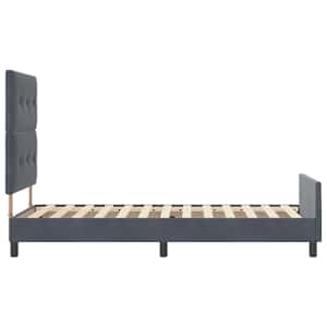 Postel s boxspringem s čelo Tmavě šedá 100 x 200 cm samet - obrázek 8