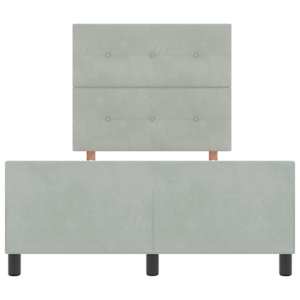 Postel s boxspringem s čelo Světle šedá 120 x 190 cm samet - obrázek 7