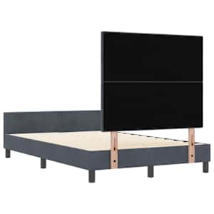 Postel s boxspringem s čelo Tmavě šedá 120 x 190 cm samet - obrázek 9