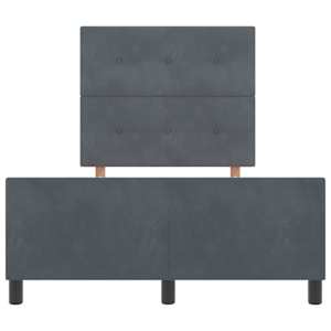 Postel s boxspringem s čelo Tmavě šedá 120 x 190 cm samet - obrázek 7