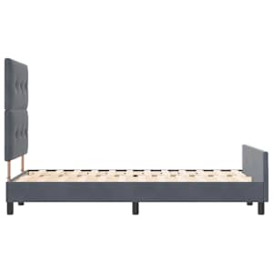 Postel s boxspringem s čelo Tmavě šedá 120 x 190 cm samet - obrázek 8