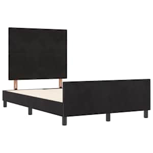 Postel s boxspringem s čelo Černá 120 x 190 cm samet - obrázek 5