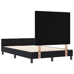 Postel s boxspringem s čelo Černá 120 x 190 cm samet - obrázek 9