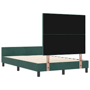 Postel s boxspringem s čelo Tmavě zelená 120 x 190 cm samet - obrázek 9