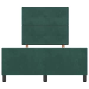 Postel s boxspringem s čelo Tmavě zelená 120 x 190 cm samet - obrázek 7