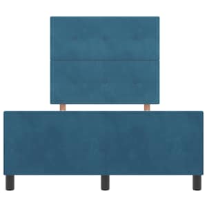 Postel s boxspringem s čelo Tmavě modrá 120 x 190 cm samet - obrázek 7