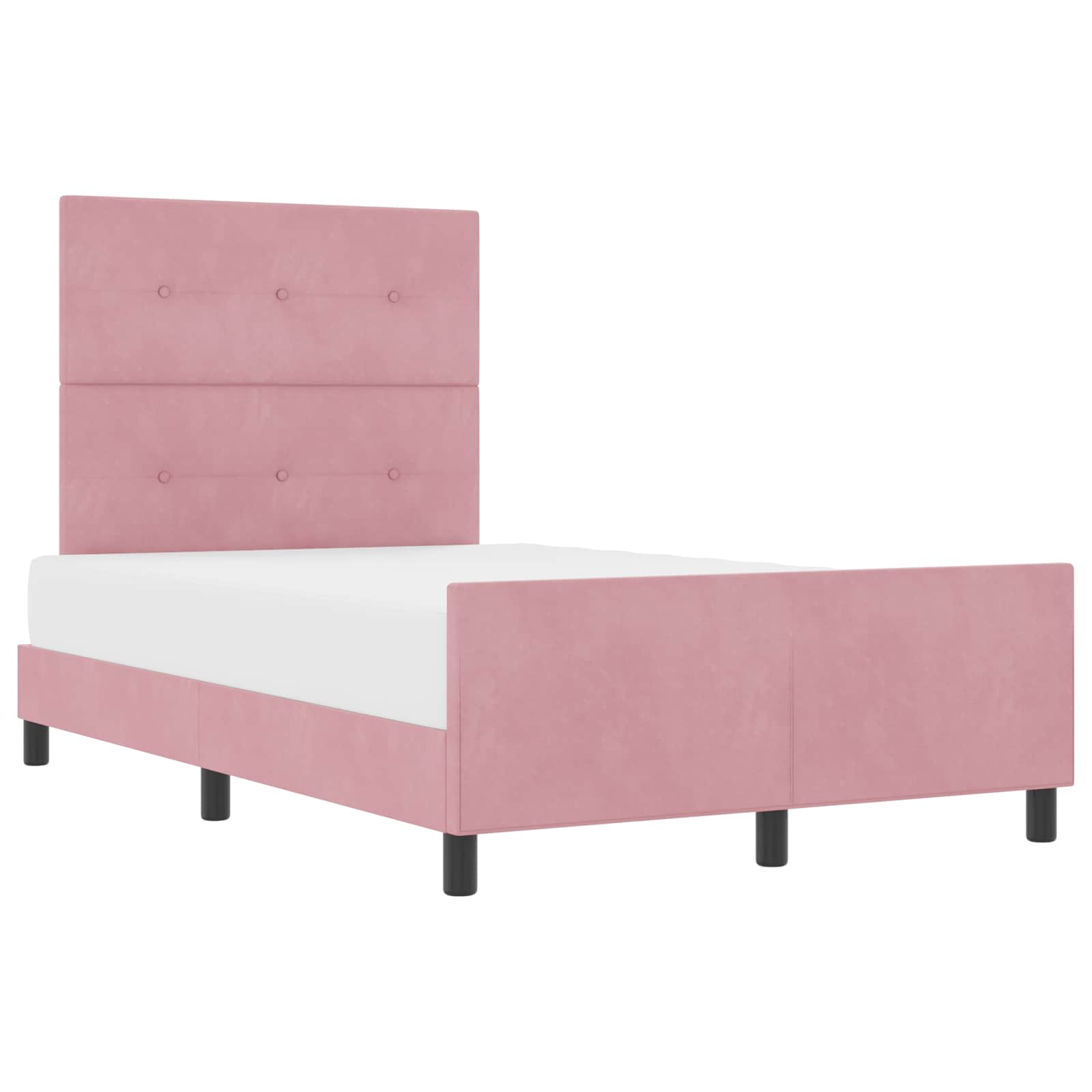 Thumbnail - vidaXL Boxspringbett mit Kopfteil Rosa 120 x 200 cm Samt