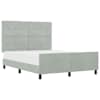 vidaXL Karbi vedrumadrats peaga Helehall 140 x 190 cm Samet