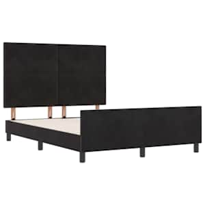 Postel s boxspringem s čelo Černá 140 x 190 cm samet - obrázek 5