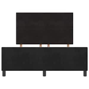 Postel s boxspringem s čelo Černá 140 x 190 cm samet - obrázek 7