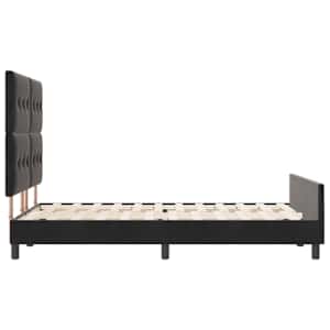 Postel s boxspringem s čelo Černá 140 x 190 cm samet - obrázek 8