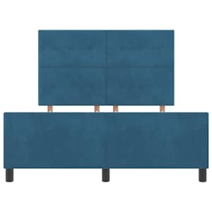 Postel s boxspringem s čelo Tmavě modrá 140 x 190 cm samet - obrázek 7