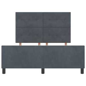 Postel s boxspringem s čelo Tmavě šedá 160 x 200 cm samet - obrázek 7