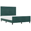 vidaXL Karbi vedrumadrats peaga Tume rohelise 160 x 200 cm Samet