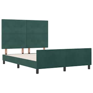 Postel s boxspringem s čelo Tmavě zelená 160 x 200 cm samet - obrázek 5