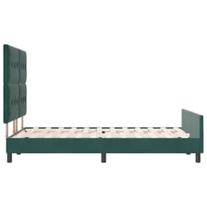 Postel s boxspringem s čelo Tmavě zelená 160 x 200 cm samet - obrázek 8