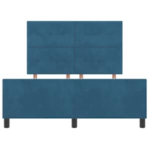 Postel s boxspringem s čelo Tmavě modrá 160 x 200 cm samet - obrázek 7