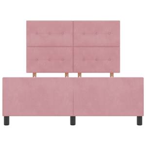 Postel s boxspringem s čelo Růžová 160 x 200 cm samet - obrázek 7