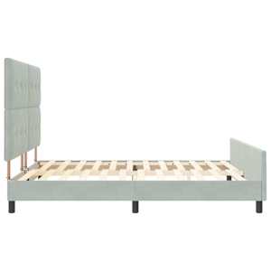 Postel s boxspringem s čelo Světle šedá 180 x 200 cm samet - obrázek 8
