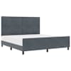 vidaXL Karbi vedrumadrats peaga Tumehall 180 x 200 cm Samet