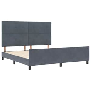 Postel s boxspringem s čelo Tmavě šedá 180 x 200 cm samet - obrázek 5