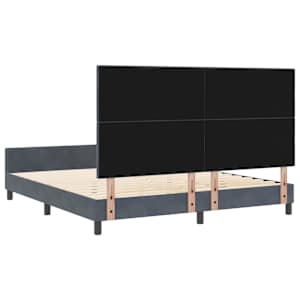 Postel s boxspringem s čelo Tmavě šedá 180 x 200 cm samet - obrázek 9