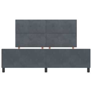 Postel s boxspringem s čelo Tmavě šedá 180 x 200 cm samet - obrázek 7