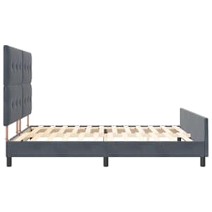 Postel s boxspringem s čelo Tmavě šedá 180 x 200 cm samet - obrázek 8
