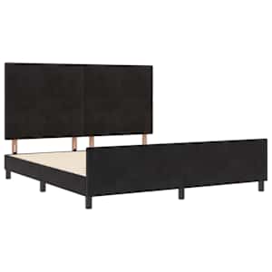 Postel s boxspringem s čelo Černá 180 x 200 cm samet - obrázek 5