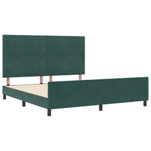 Postel s boxspringem s čelo Tmavě zelená 180 x 200 cm samet - obrázek 5