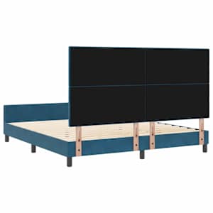 Postel s boxspringem s čelo Tmavě modrá 180 x 200 cm samet - obrázek 9