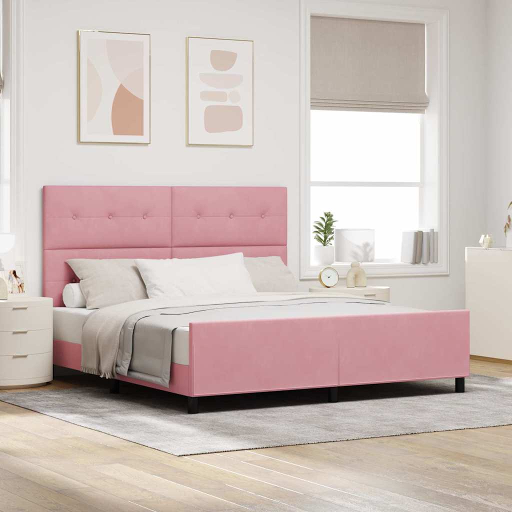 Roosa Velvet Voodi Raam 180x200 cm