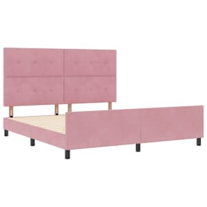 Postel s boxspringem s čelo Růžová 180 x 200 cm samet - obrázek 5