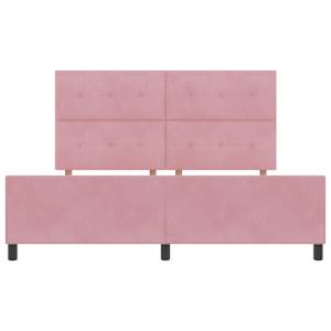 Postel s boxspringem s čelo Růžová 180 x 200 cm samet - obrázek 7
