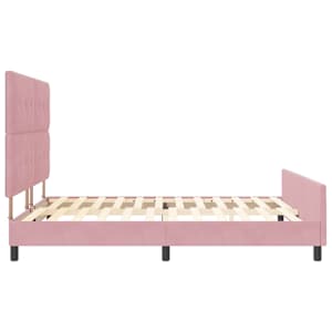 Postel s boxspringem s čelo Růžová 180 x 200 cm samet - obrázek 8