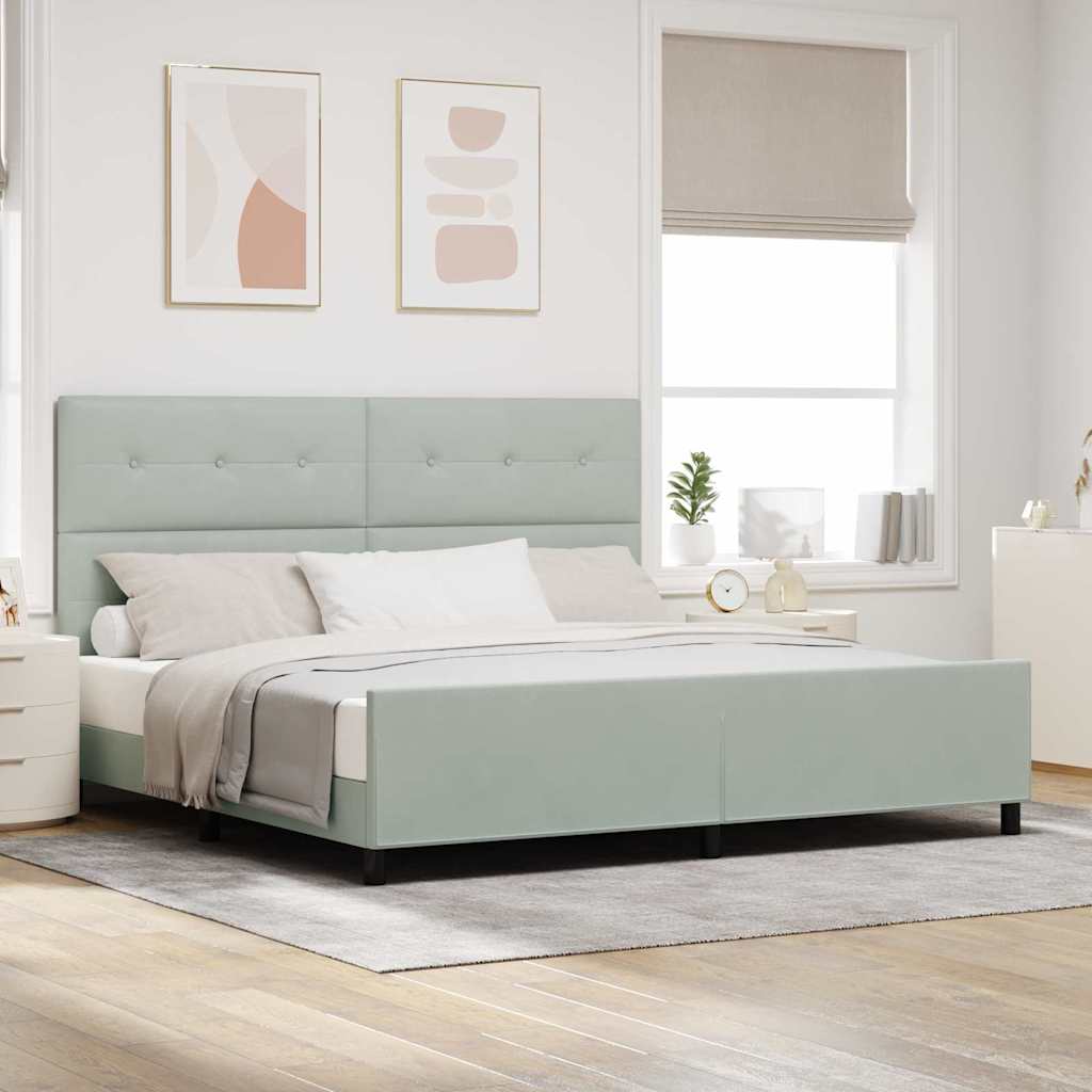 Voodi Helehall 200x200 cm Samet