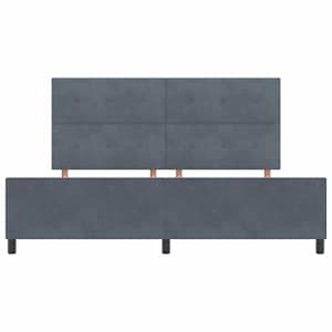 Postel s boxspringem s čelo Tmavě šedá 200 x 200 cm samet - obrázek 7
