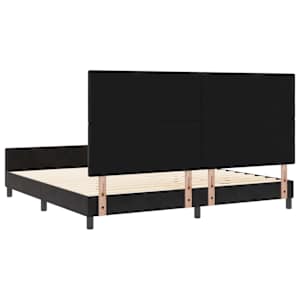 Postel s boxspringem s čelo Černá 200 x 200 cm samet - obrázek 9