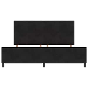 Postel s boxspringem s čelo Černá 200 x 200 cm samet - obrázek 7