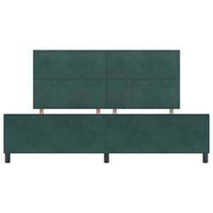 Postel s boxspringem s čelo Tmavě zelená 200 x 200 cm samet - obrázek 7
